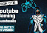 design youtube thumbnails for gaming, finance and fitness